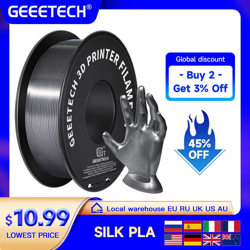 3D Printing Nylon - Geeetech 1Kg 1.75Mm Lụa PLA Dây