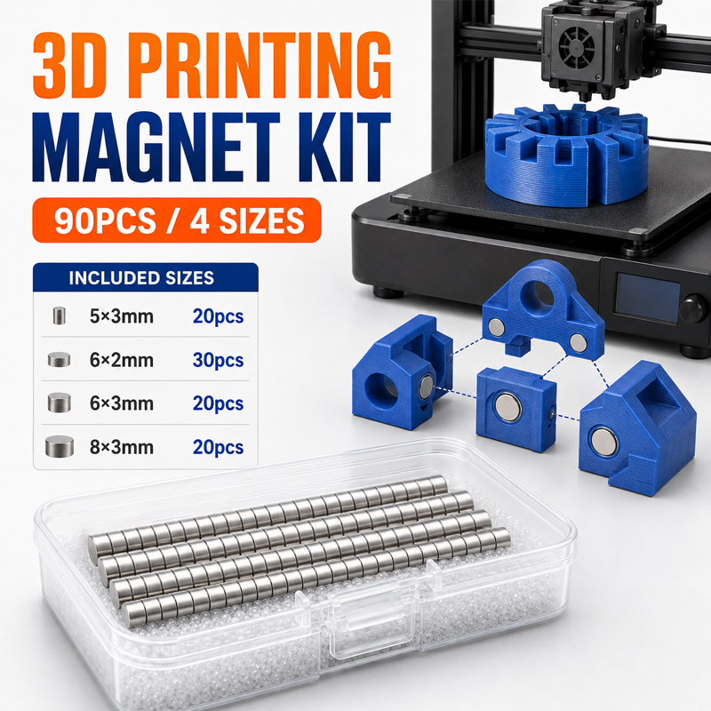 3D Printing Bambu Lab - 90pcs 3D Printing Magnet Kit 4